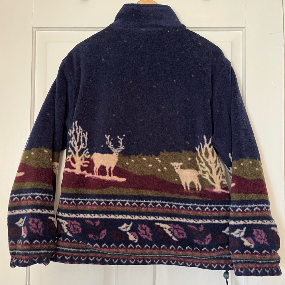 Vintage Northern Reflections Reversible Fleece Jacket with Deer Pattern | small - Picture 8 of 15